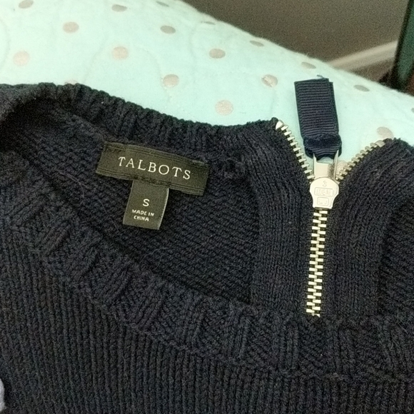 Talbot's Navy blue cotton crew neck sweater - Picture 2 of 3